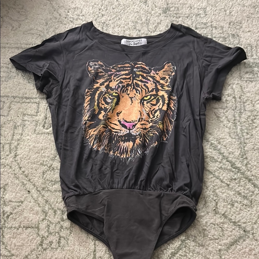 Dark grey Tiger Print One Piece